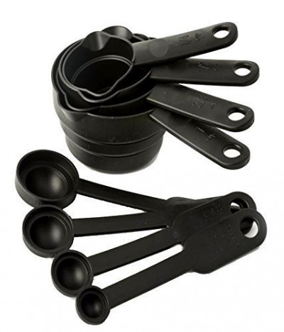 8 Pcs Black Spoon Set