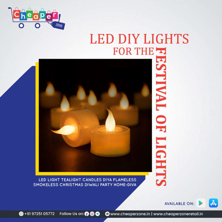 Led Light Diya (Yellow)