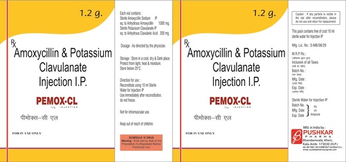 Liquid Amoxycillin Potassium Clavulanate Injection Ip