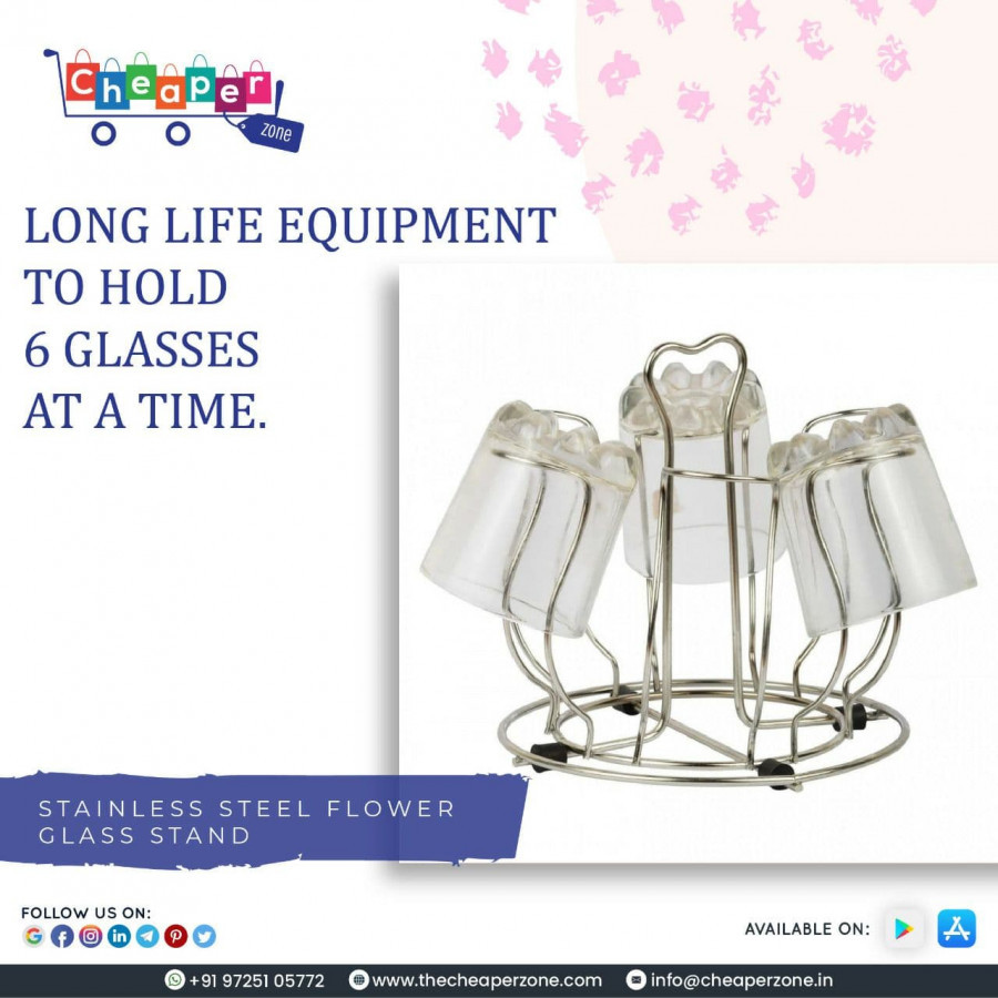 Stainless Steel Flower Glass Stand