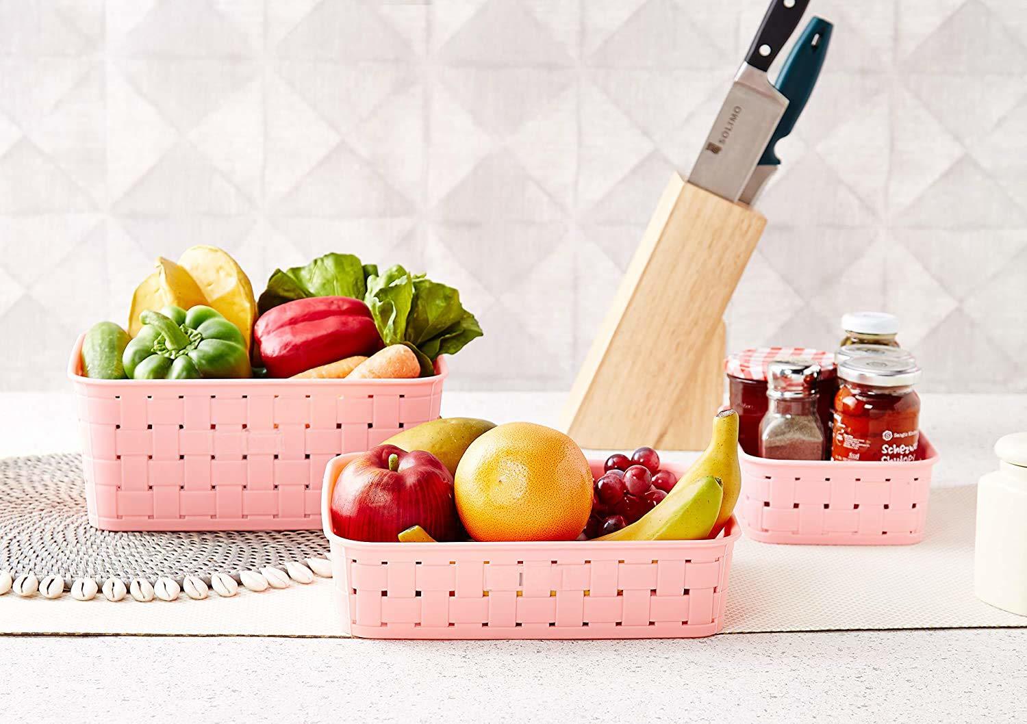 Pink 3 Pcs Smart Basket