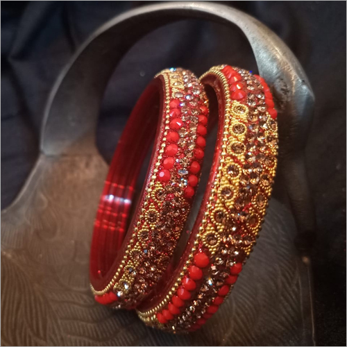 Ladies Fancy Studded Bangles - Elegant Alloy, Adjustable Size | Modern Fashion for Weddings, Parties, Engagements, Anniversaries, and Gifts