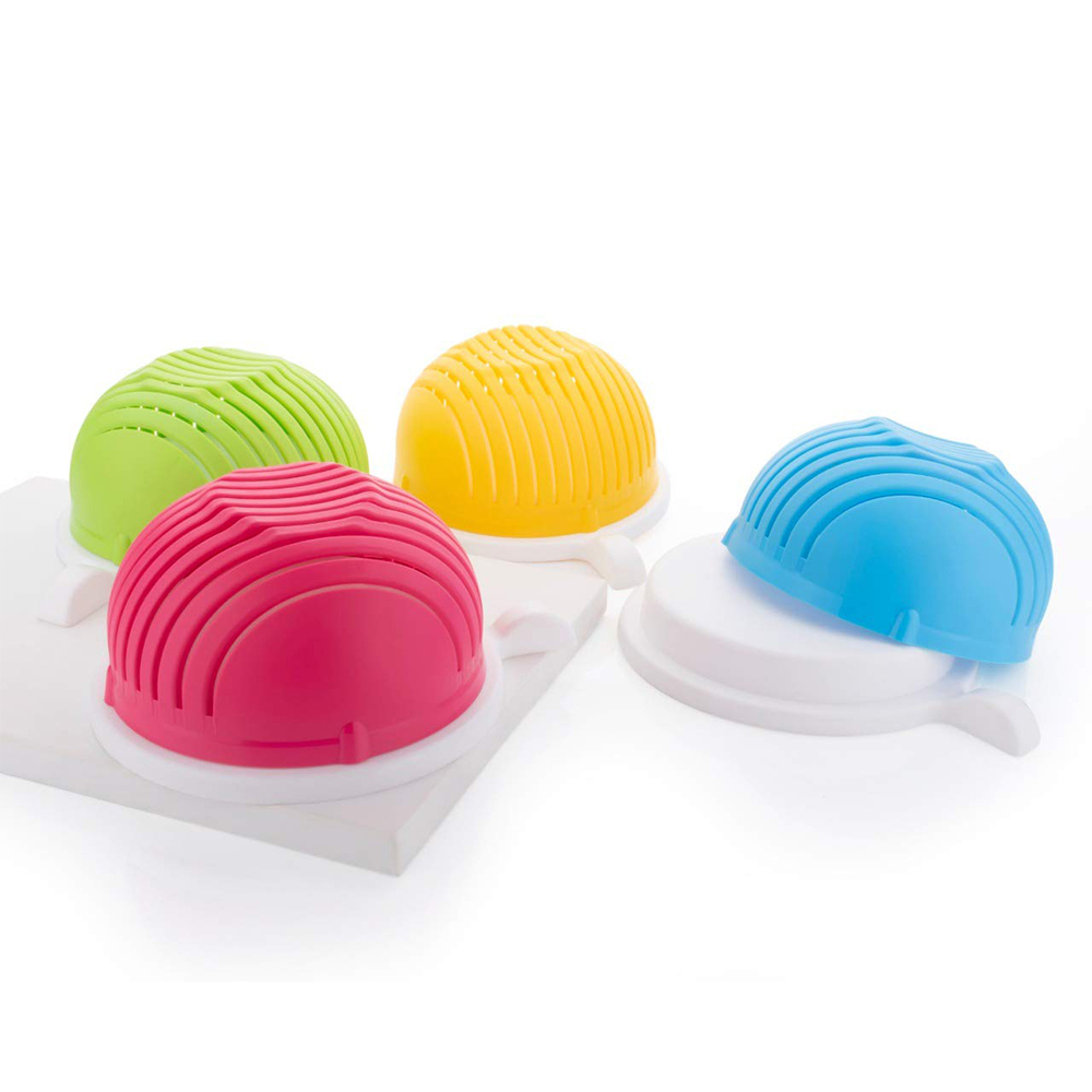 Multipurpose Salad Cutter Strainer Bowl - Pink Material | Effortless Rinsing, Chopping, And Straining All In One