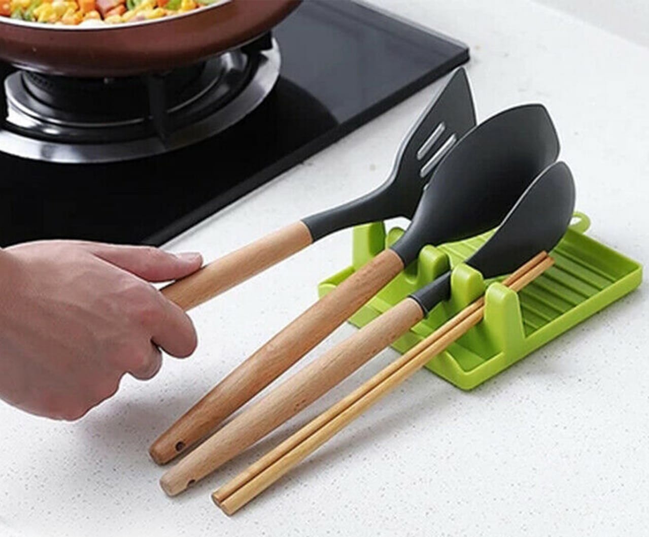 Green Spatula Holder