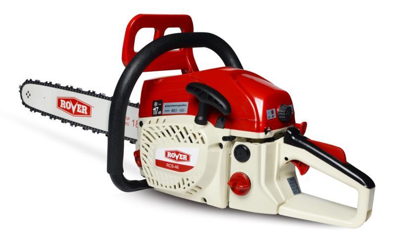 Gasoline Chain Saw - 54 Cc, 2.2 Kw Power Output, 18" Oregon Bar | Air Cooled, Red, Lightweight 5.1 Kg, High Cutting Speed 33000 Rpm