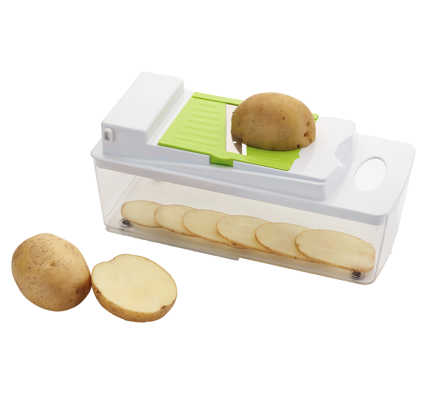 12 In One Chipser - Virgin Unbreakable Abs, Huge Poly-carbonate Container | Multi-utility Chopper Set For Cutting, Dicing, Grating, And Slicing