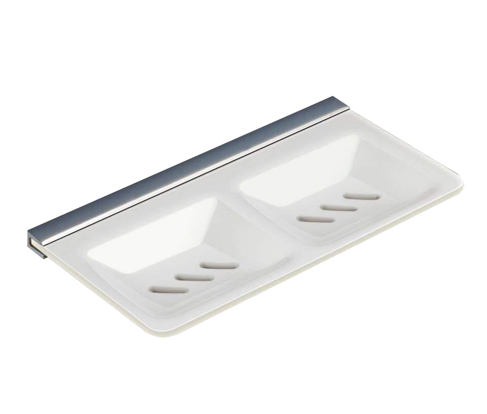 Acrylic Soap Dish - Plastic, 11x5 Inches, 5mm Thickness | Attached Holder For Stylish Home Decoration
