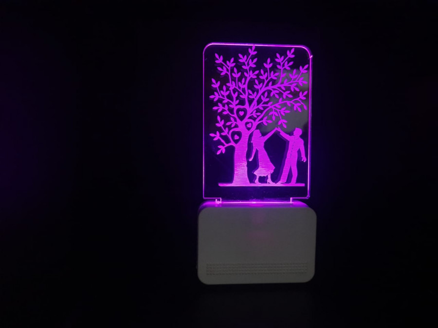 3d Acrylic Night Lamp - Multicolor Led Light | Energy Saving, Cute Design For Bedrooms And Baby Rooms