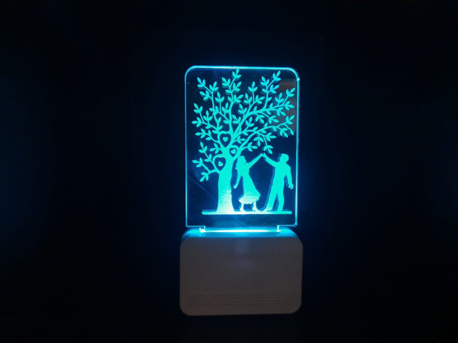 3d Acrylic Night Lamp - Multicolor Led Light | Energy Saving, Cute Design For Bedrooms And Baby Rooms