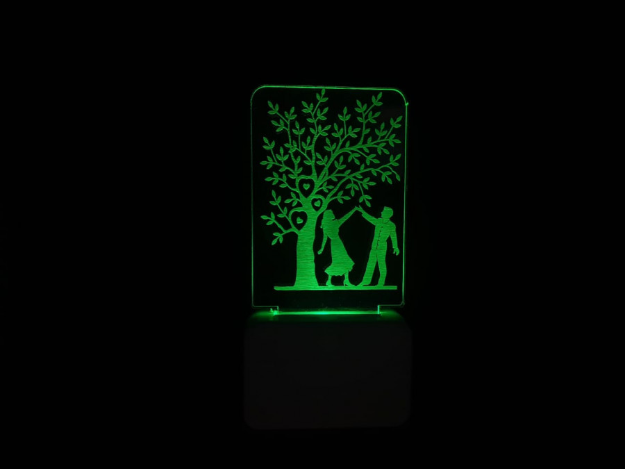 3d Acrylic Night Lamp - Multicolor Led Light | Energy Saving, Cute Design For Bedrooms And Baby Rooms
