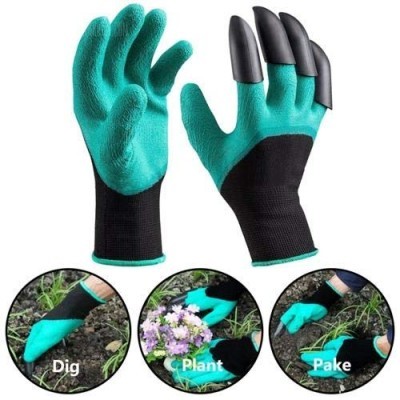 Garden Genie Gloves - Puncture Proof Latex, Built-in Abs Claws For Digging And Planting, Durable Waterproof Design