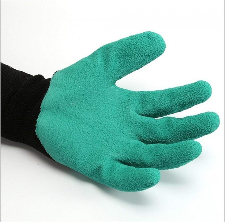 Garden Genie Gloves - Puncture Proof Latex, Built-in Abs Claws For Digging And Planting, Durable Waterproof Design