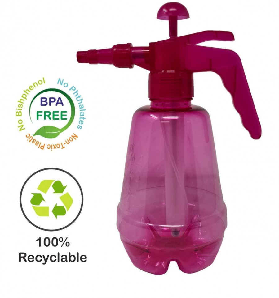 Pressure Spray Pump - 1.5 Liter, Durable Plastic Body With Adjustable Brass Nozzles For Effortless Misting And Spraying