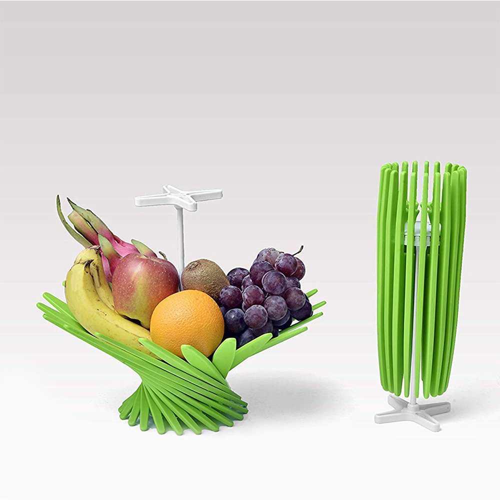 Fordable Fruit Basket - Plastic Material | Dual Functionality For Fresh Fruit Display And Decorative Centerpiece