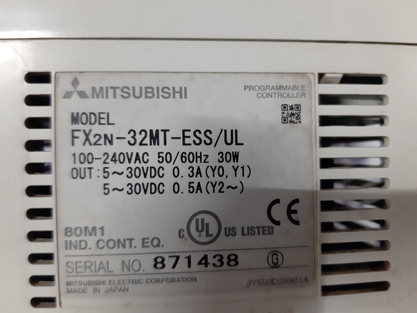 Mitsubishi Programmable Controller Fx2n-32mt-ess/ul