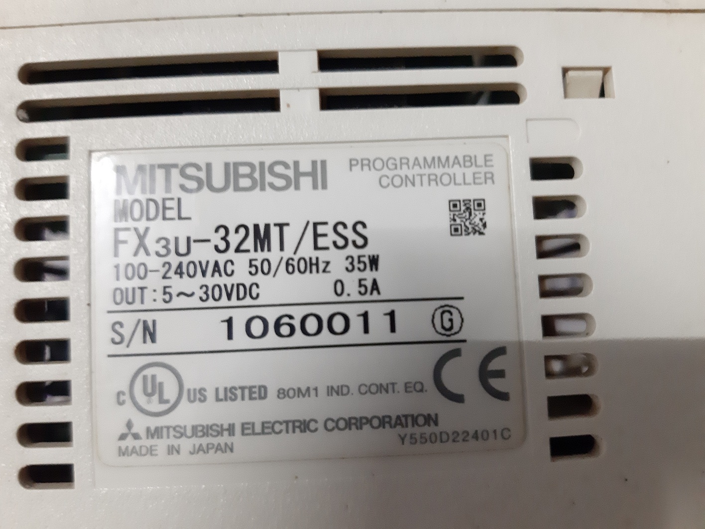 Mitsubishi Programmable Logic Controller Fx3u-32mt/ess