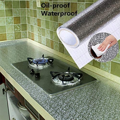 Soft Fiber Mop Cloth Self Adhesive Aluminium Wallpaper Foil Stickers (60cm*2 Meter)