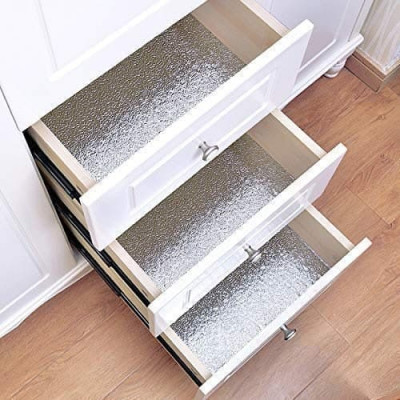 Soft Fiber Mop Cloth Self Adhesive Aluminium Wallpaper Foil Stickers (60cm*2 Meter)