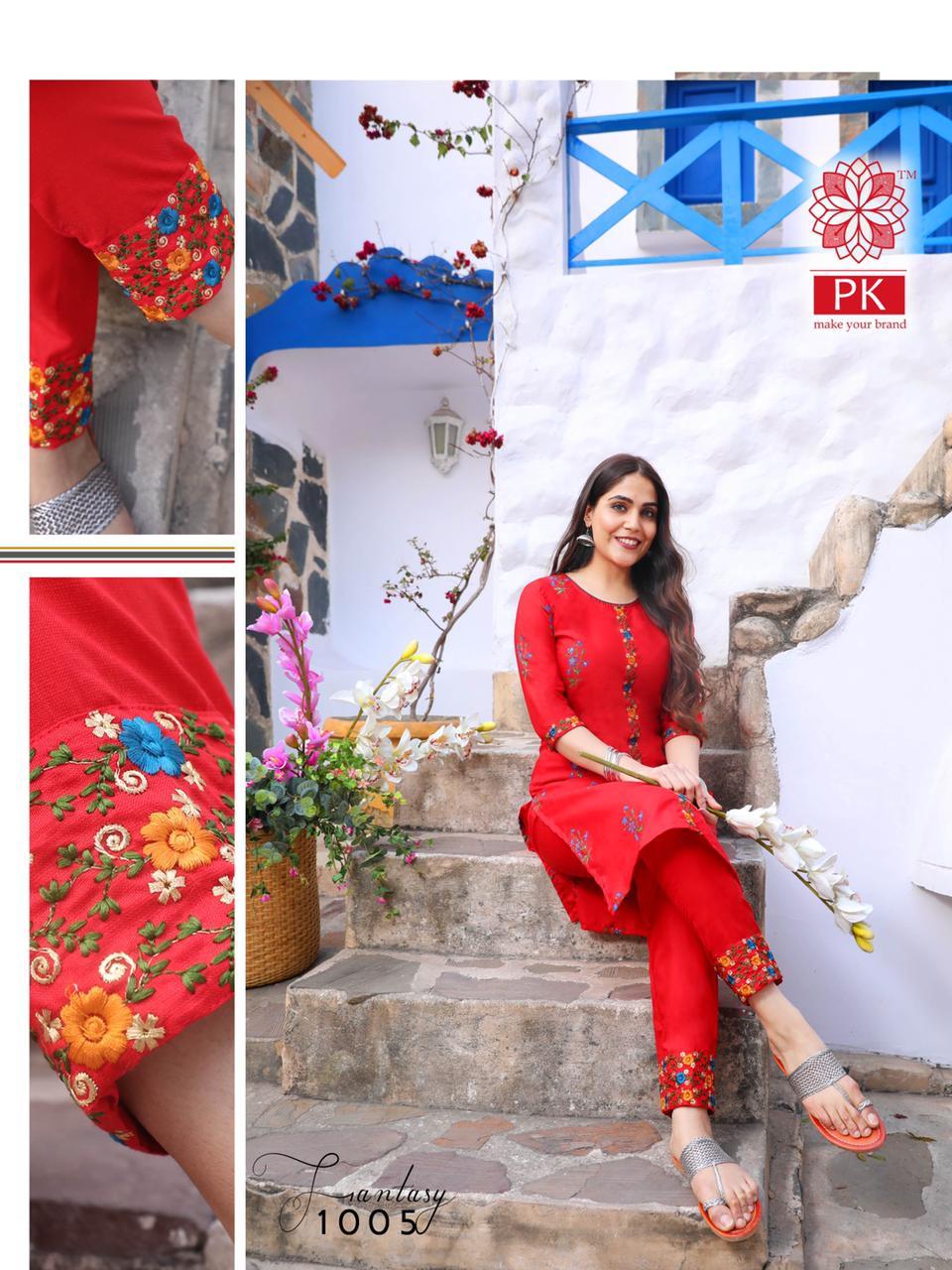 Fashion Fantasy Vol 1 - Heavy Cotton Print With Embroidery Work, S To 2xl Sizes, 5 Color Designs, Quick Dry And Washable Fabric