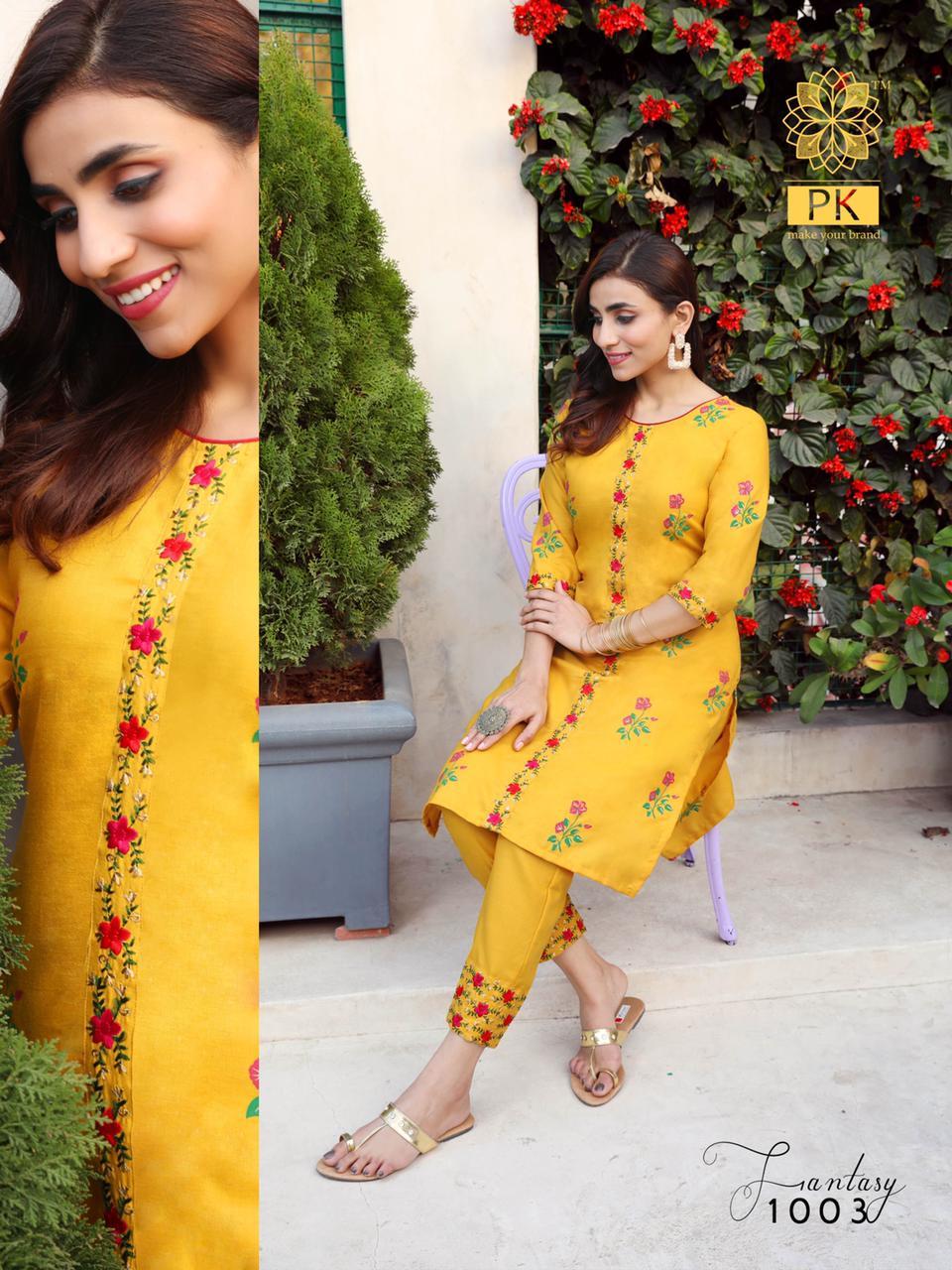 Fashion Fantasy Vol 1 - Heavy Cotton Print With Embroidery Work, S To 2xl Sizes, 5 Color Designs, Quick Dry And Washable Fabric
