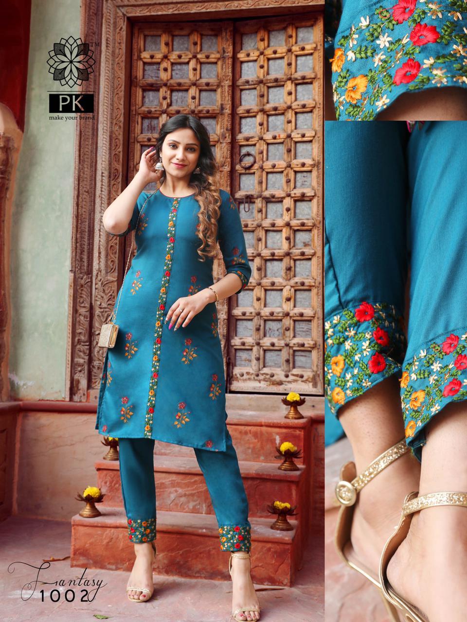 Fashion Fantasy Vol 1 - Heavy Cotton Print With Embroidery Work, S To 2xl Sizes, 5 Color Designs, Quick Dry And Washable Fabric