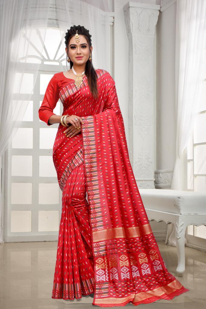 Saree - Soft Lichi Silk, Multi Color | Beautiful Rich Pallu & Jacquard Work For Traditional Occasions