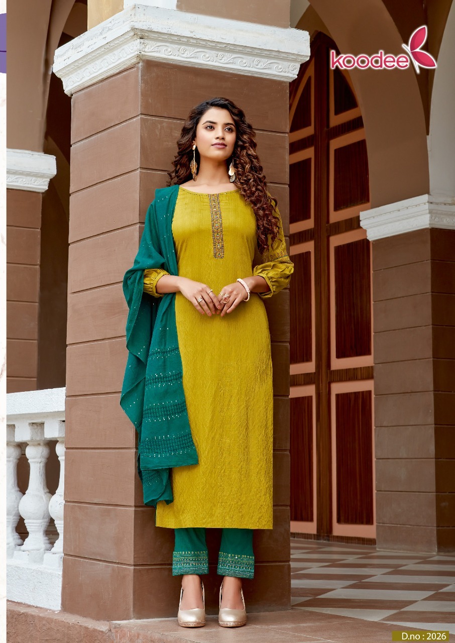 Dry Cleaning Saheli-6 Designer Pure Nylon Viscose With 3d Weaving Kurti Pant With Dupatta