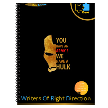 Iron Man Quote Word Book - A4 Size, Printed Spiral Binding | Good Quality Paper, Various Print Options, Rectangular Hard Board Cover