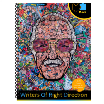 Marvel Stan Lee Print Word Book - A4 Size, White Board and Hard Board Material | Spiral Binding, Printed Cover, Various Print Designs, Good Quality Paper, Ideal for School and College