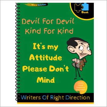 Mr. Bean Quote Word Book - A4 Rectangular | Printed Spiral Binding, High-Quality Paper, Durable Hard Board Cover, Various Print Designs