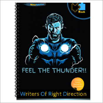Thor Thunder Word Book - A4 Rectangular, High-Quality Paper | Spiral Binding, Printed Cover, Various Print Options