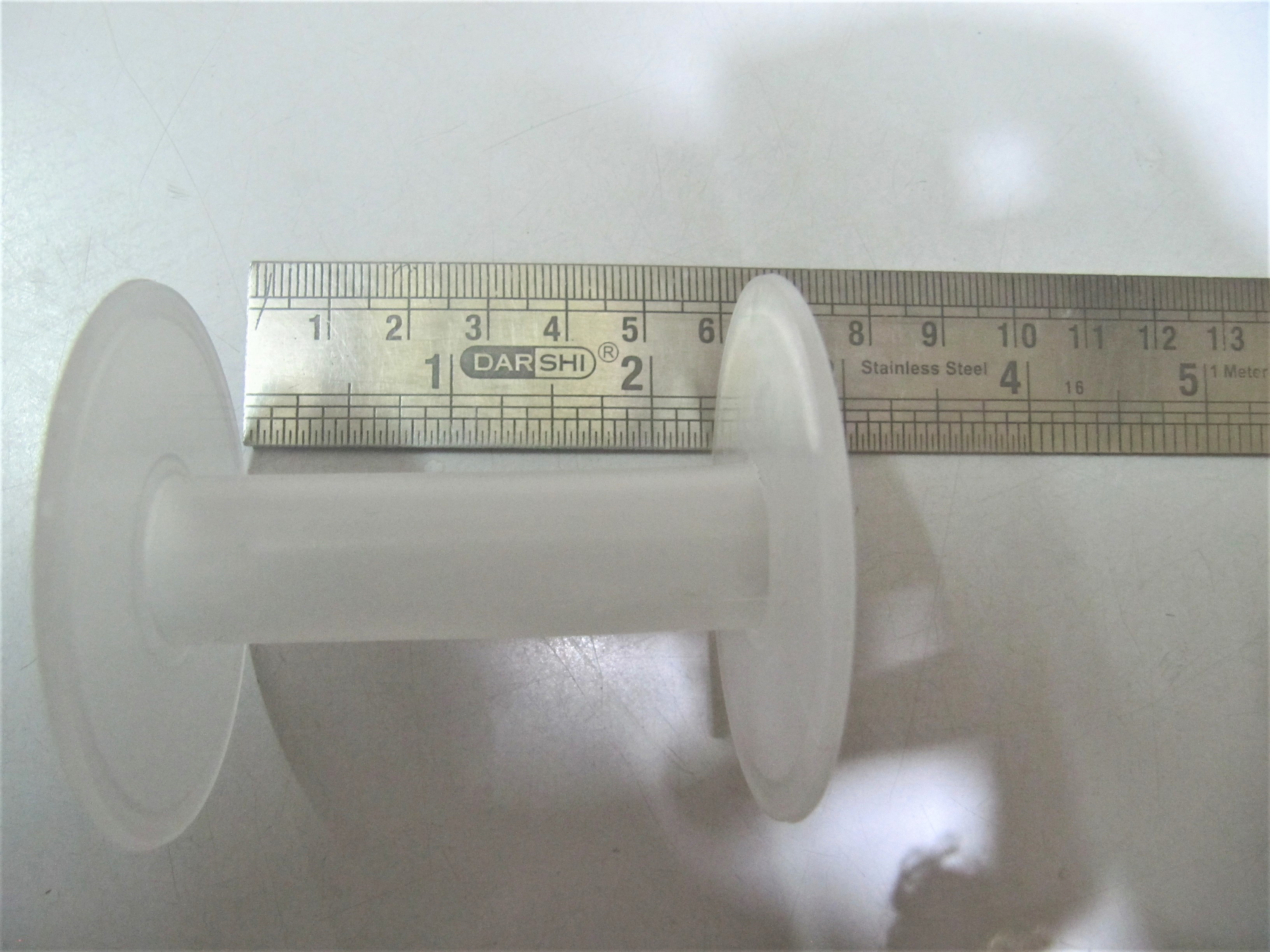 White Plastic Spools - 2.5 Inch Cylindrical Design | First Quality Plastic For Chains, Wires, Tapes, And Threads