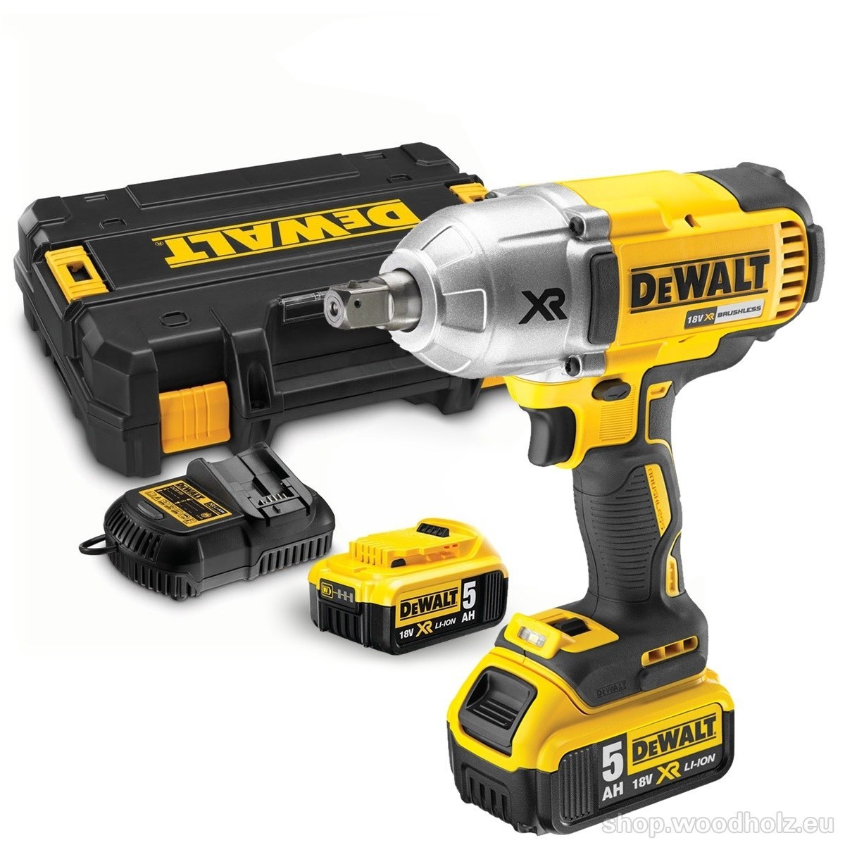 Yellow Dewalt Cordless Impact Wrinch Dcf899p2