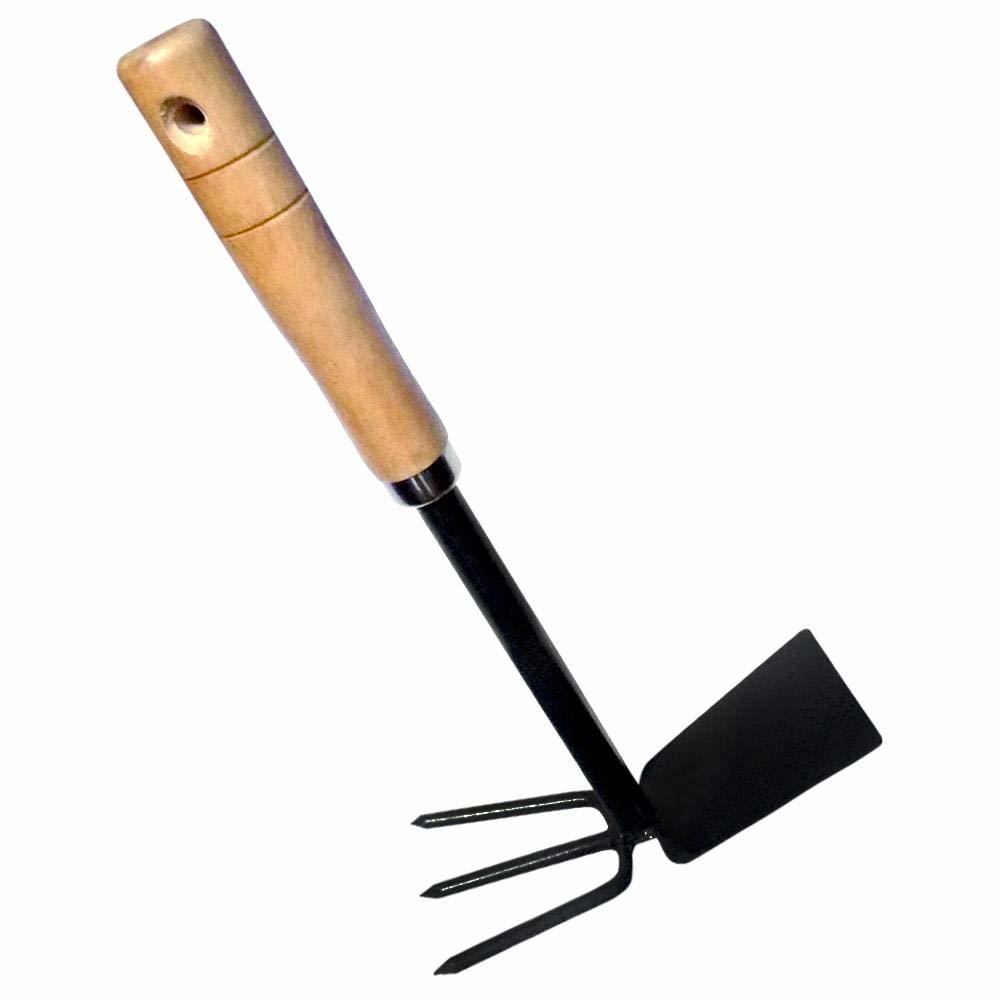 2 In 1 Double Hoe Gardening Tool With Wooden Handle