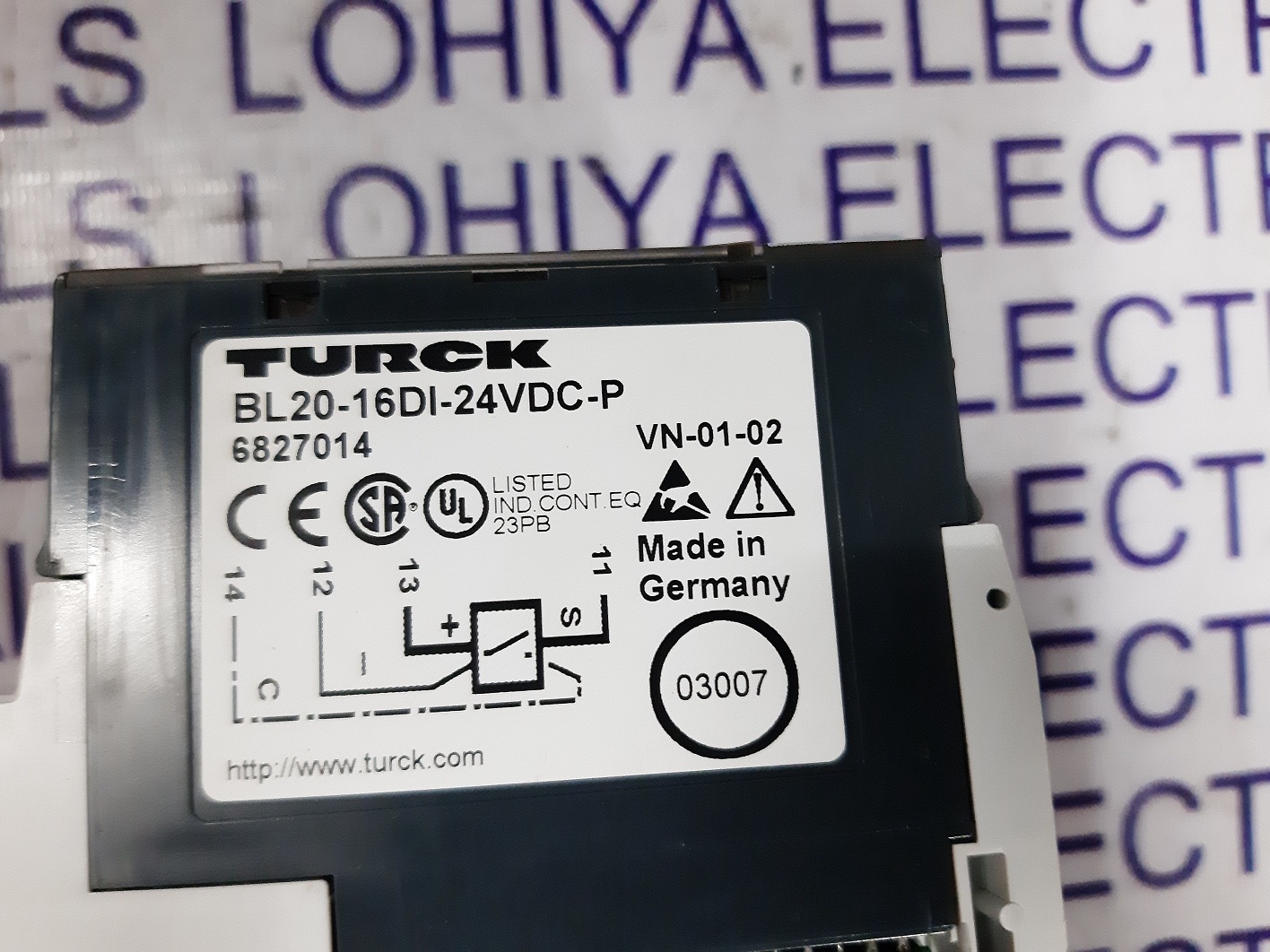Turck Electronic Digital Input Module Bl20-16di-24vdc-p