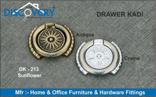 Drawer Pull Folding Kadi - Zinc Alloy, Antique/Crome Finish | Elegant Design for Home and Office Use