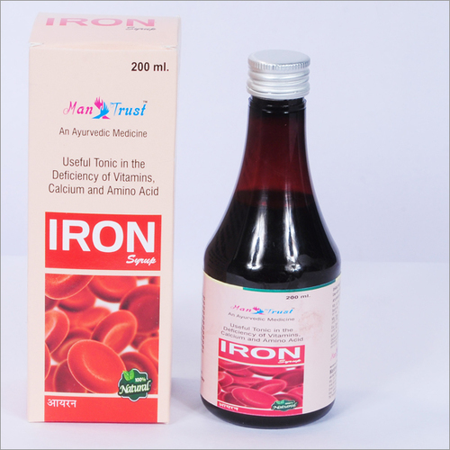 Iron Syrup - 200ml Glass Bottle, Dark Red Color | Iron Boost, Energy Increase, Improved Health, Easy to Consume, 24 Months Shelf Life