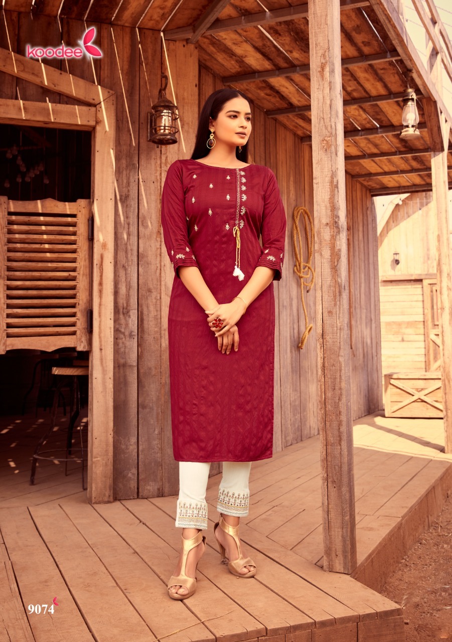 Dry Cleaning Mahi Vol 5 Designer Fancy Nylon Viscose With Stripe Kurtis Ewith Pants