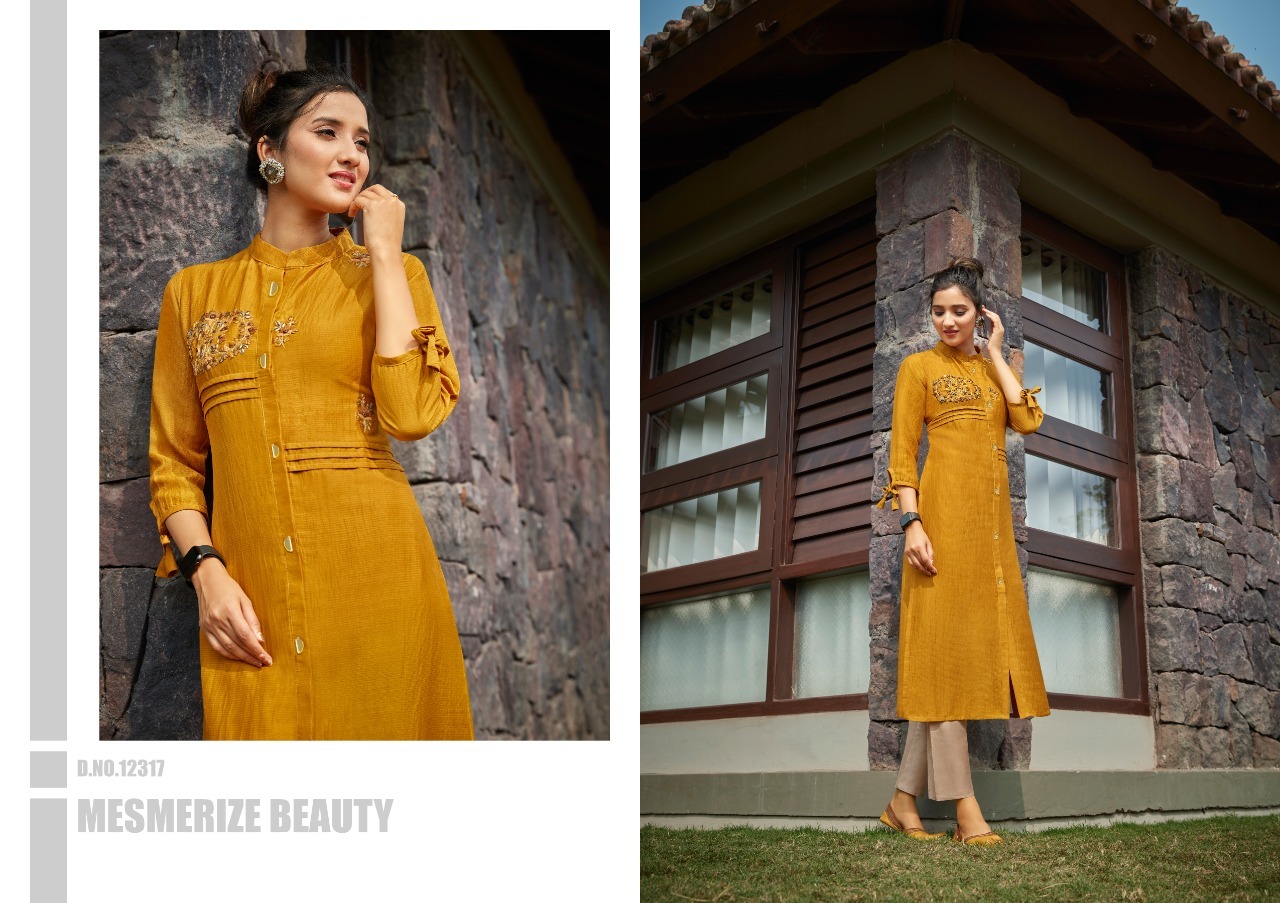 Kalaroop Cloud Lining Silk With Fancy Handwork Kurti Catalog - Lining Silk, Full Stitched Sizes M-xxxl, Multi Color, Embroidered Pattern, Washable, Ethnic-casual Wear