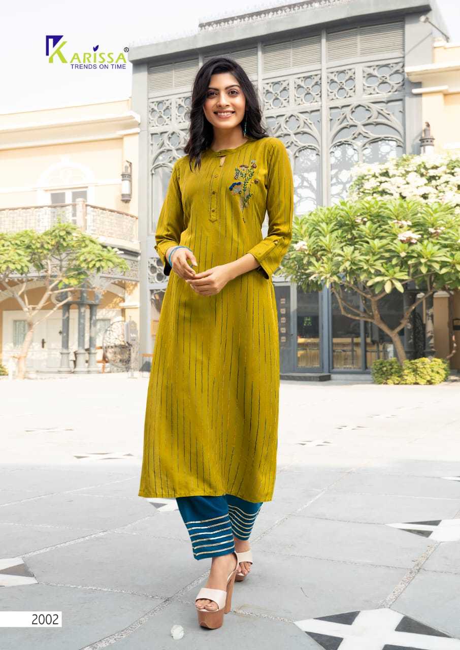 Dry Cleaning Revati Weaving Multi Senil Premium Rayon Liva Kurtis With Pant