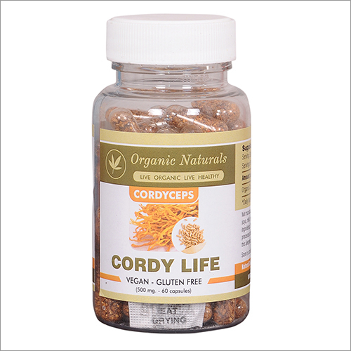 Cordyceps Capsules - 500 Mg | 100% Whole Dried Mushroom, Powerful Immune Booster, Contains Antioxidants, Supports Kidney Health And Male Vitality, Vacuum Sealed Packaging, 60 Capsules