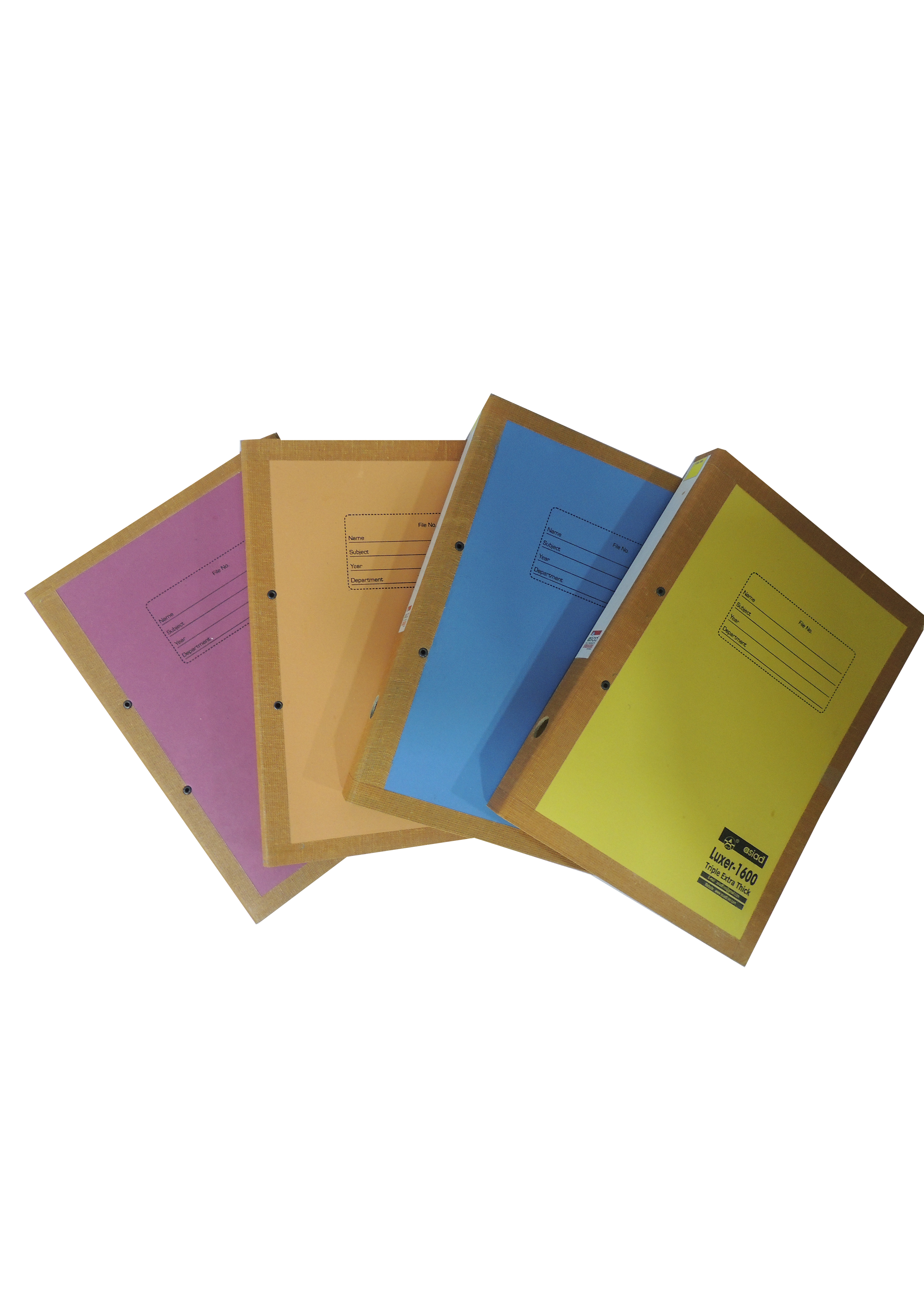 Executive File Luxor 1600 - Pasted Paper, 35 Cm X 25 Cm, Rectangular Shape | 4 Color Cloth All Sides Cloth Patti, Spring File Design