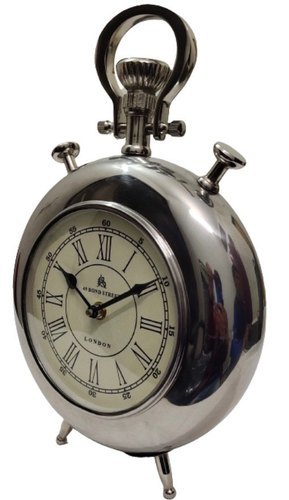Round Silver Polish Wall Watch