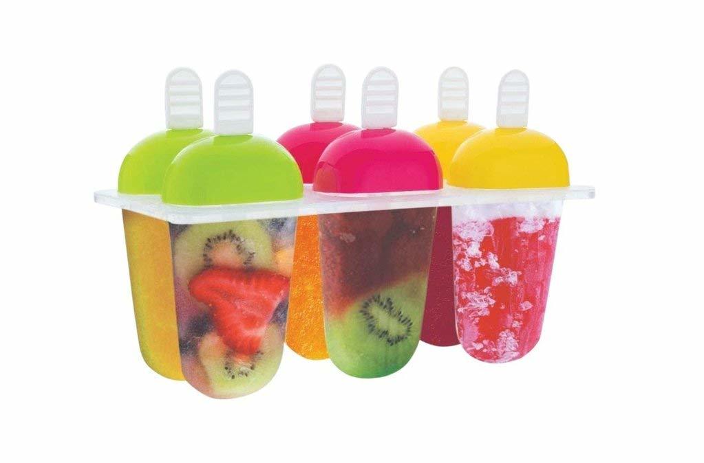 6 Pcs Multicolor Polypropylene Ice Mold, Kulfi Makerstick