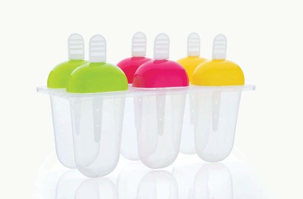 6 Pcs Multicolor Polypropylene Ice Mold, Kulfi Makerstick