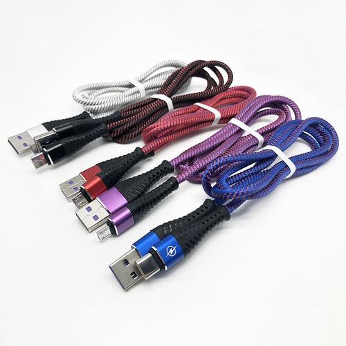 Silk Braided Data And Charge Cables Premium Quality Display Color: Color