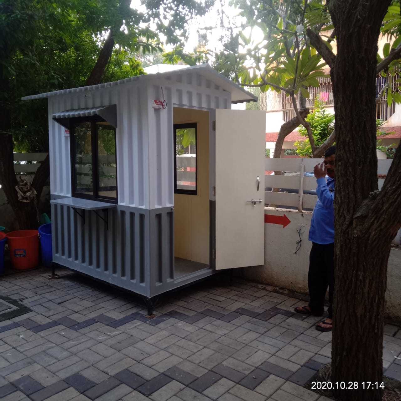 Orange Commercial Security Cabin