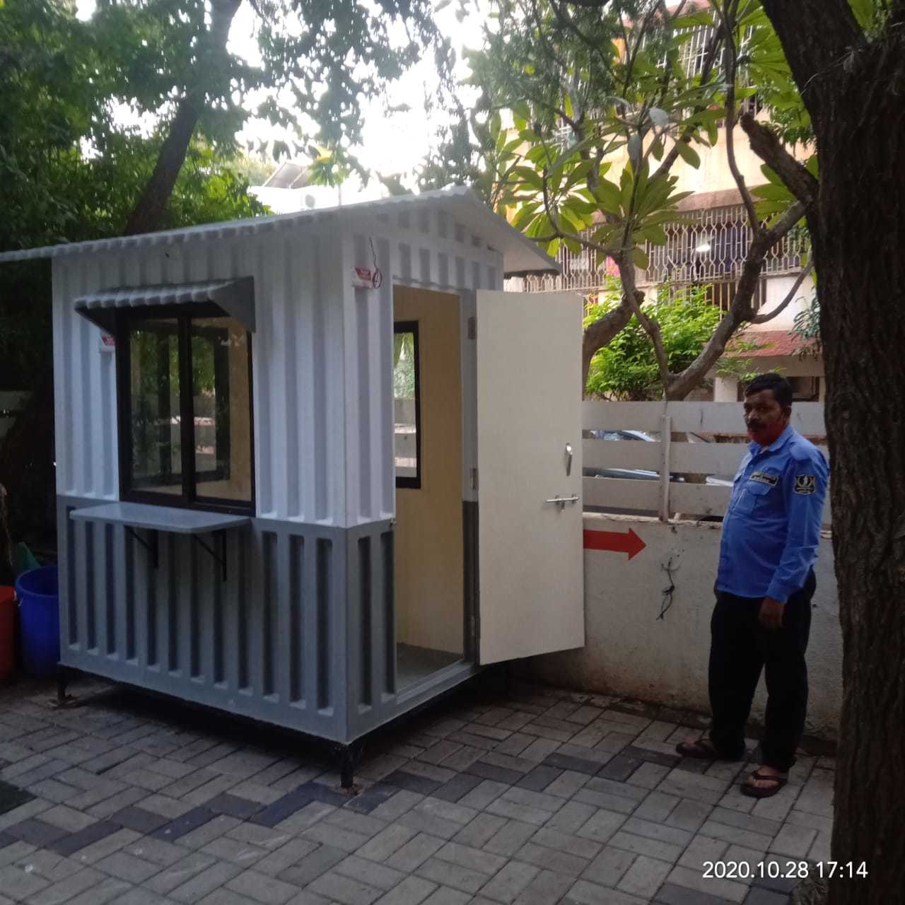 Orange Commercial Security Cabin