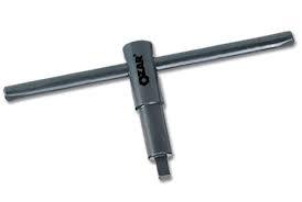 Lathe Chuck Key - Alloy Steel, 10 Inches T-shaped Handle | 3-jaw Design, Black Oxide Finish, Lightweight 1.5 Lbs
