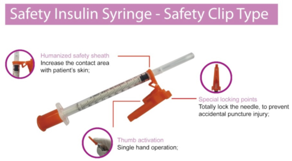 Plastic Safety Syringes With Safety Needle